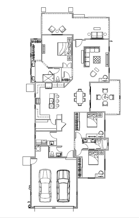 3 Bed - 2.5 Bath | sq.ft.
Single Story 2